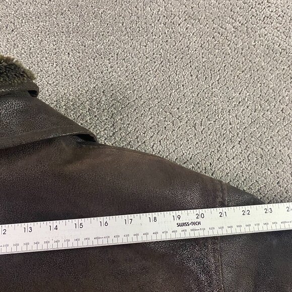 Nickelson Leather Jacket Men's Large Fits like XL Brown Double Zipper - Picture 12 of 14